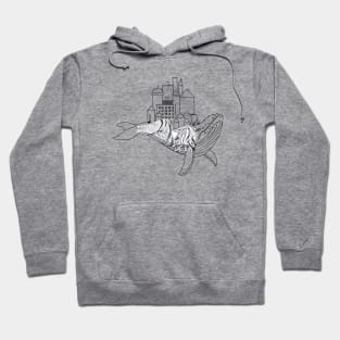 Abstract whale world design Hoodie